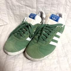 【美品】adidas GAZELLE 22.0cm グリーンのサムネイル