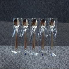 S④ラッキーウッド マリエッタ リボンハート ティースプーン 5本