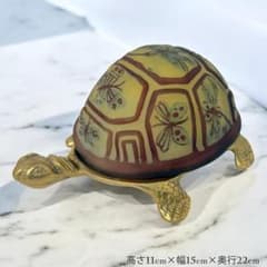 EmileGalle 高さ11㎝【証明書付属】ガレ復刻 亀モチーフ 小型ランプ