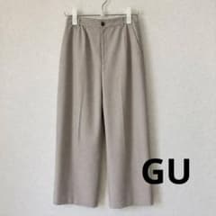 GU◾️ 起毛タックテーパードパンツ L ベージュ
