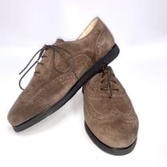 Salvatore Ferragamoフェラガモブラウン スエード シューズ - メルカリ