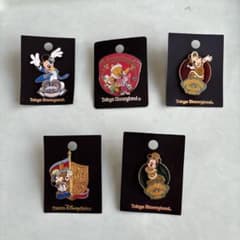 Disney (東京ディズニーランド)ピンバッジ 5個セットのサムネイル