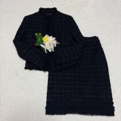 EPOCA ツイードスカートセットアップ レース フリル 入学式 卒業式 40