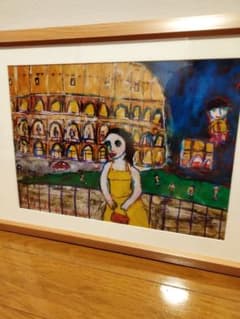 洋画家 Takashi ローマ 絵画 額装 サイン付 洋画家 Takashi ローマ 絵画 額装 サイン付 - メルカリ