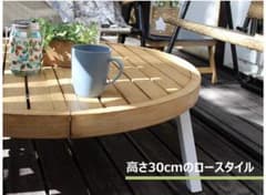 希少★送料込★グランピング！ニュートピア ウッド調 テーブル 円卓 希少☆送料込☆グランピング！ニュートピア ウッド調 テーブル