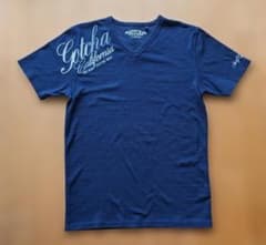 ガッチャ　GOTCHA VネックTシャツ（Lサイズ）／ネイビー　刺繍のサムネイル