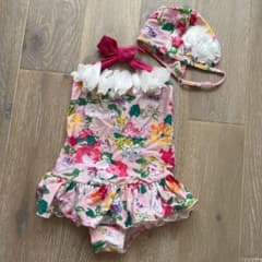 花柄水着 帽子セットのサムネイル