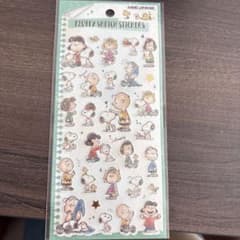 フロッキースケッチステッカー スヌーピー