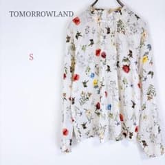 ◇トゥモローランド【S】花柄ブラウス コットン キュプラ 日本製 
