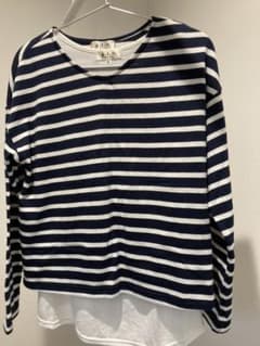 ボーダーシャツ　ノースリーブセット授乳服のサムネイル