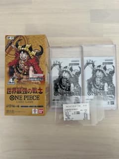 ワンピースカード 世界最強の戦士 1BOX （未開封テープ付き）　4周年プロモ付のサムネイル