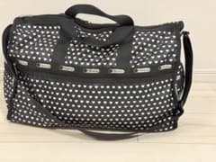 LeSportsac レスポートサック 2way ボストンバッグ ハート柄 黒 - メルカリ