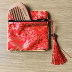 【新品・未使用】小物入れ、櫛（中国土産）のサムネイル
