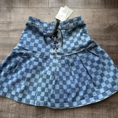 H&M チェック柄 デニム フレアスカートのサムネイル