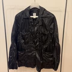 ポストオーバーオールズ、ナイロンエンジニアジャケット、黒、Lサイズ