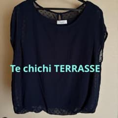 テチチテラス　TechichiTERRACE　シャツブラウス　ドット　ブラック