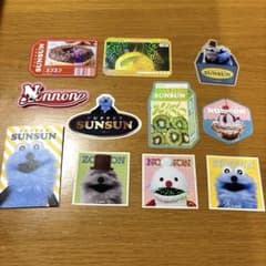 PUPPET SUNSUN 반짝이 다이 컷 스티커 10장 세트
