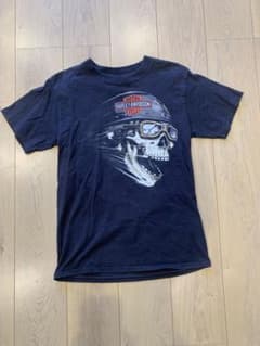 古着 Harley-Davidson スカル Tシャツ ブラックのサムネイル