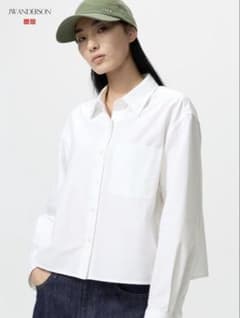 UNIQLO JW ANDERSON 長袖 オックスフォードシャツ ホワイト Mのサムネイル