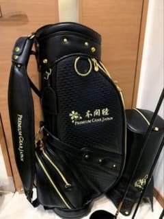 希少　美品　高級　本間睦 ブラック×ゴールド　キャディバッグ 希少 美品 高級 本間睦 ブラック×ゴールド キャディバッグ - メルカリ
