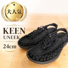 KEEN UNEEK ユニーク サンダル ブラック 黒 24cm アウトドア - メルカリ
