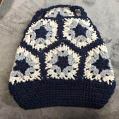 春夏 犬服ハンドメイド グラニースクエア手編み コットントップス《Mサイズ》のサムネイル