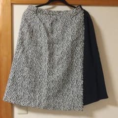 gabardine.K.Tツイードスカート ネイビーのサムネイル
