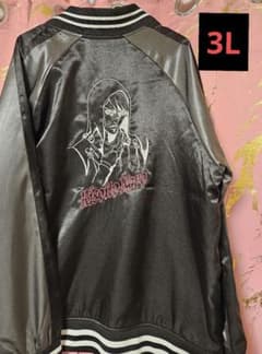 レア リゾット・ネエロ　ジョジョ　黄金の風　暗殺チーム　スカジャン3L アベイル レア リゾット・ネエロ ジョジョ 黄金の風 暗殺チーム スカジャン3L