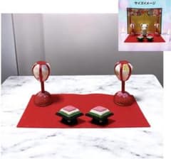 お雛様小物セット 桜金屏風15㎝ ちりめん花ぼんぼり ひな道具 新品