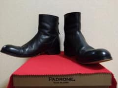 【美品：ビブラム社製半張付】PADRONEパドローネバックジップブーツ41のサムネイル