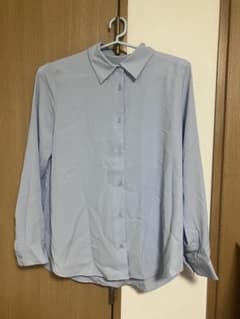 ライトブルー レギュラーカラー 長袖シャツのサムネイル