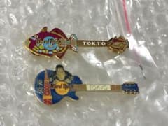 Hard Rock Cafe TOKYO 기타 도쿄 타워 핀 배지 2개