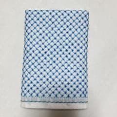 刺し子 ふきん 米刺し 青×水色のサムネイル