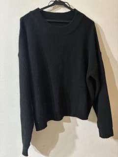 SHEINシンプル ブラック 長袖 ニット セーター