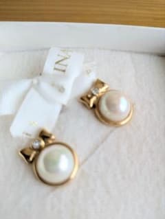 NINA RICCI パール リボン イヤリングのサムネイル