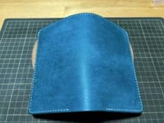 ミドルウォレット イタリアンレザー マルゴー ターコイズ ハンドメイド