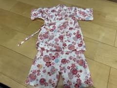 甚平 花柄 赤　100センチのサムネイル