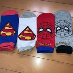 スーパーマンスパイダーマン靴下4足セットのサムネイル