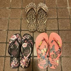 大特価♥️美品♥️おしゃれさん必見♥️ハワイアナスビーチサンダルセット売りのサムネイル
