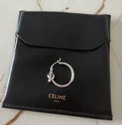 CELINE ノットスモールフープピアス　シルバー 専用ケース付き　片耳