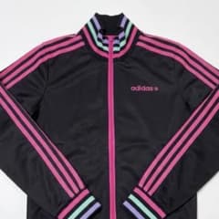 美品❤︎adidasトラックジャケット 黒ピンク 平成ギャル00s Y2K