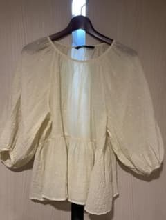 ZARA ドット柄 ブラウス ホワイト XSのサムネイル