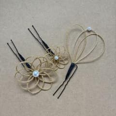 水引の髪飾り＊和装小物、ヘアアクセサリー、浴衣、成人式、卒業式、結婚式のサムネイル