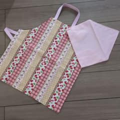 ☆ハンドメイド☆ リバーシブル キッズエプロン＆三角巾セット - メルカリ
