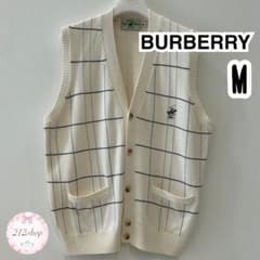 BURBERRY チェック柄 ニットベスト M - メルカリ
