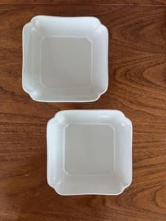 東屋　木瓜角皿　土灰　正角　2枚セットのサムネイル