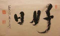 hoshi掛け軸 宝鏡禅寺 前大徳 雪尾要道 『好日』 横物 紙本掛軸美品 hoshi様専用掛け軸 宝鏡禅寺 前大徳 雪尾要道 『好日』 横物 紙本掛軸