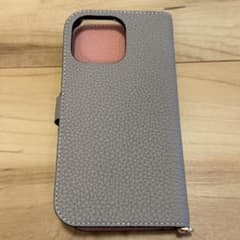 ボナベンチュラ iPhone15 ProMax グレージュxテラコッタオレンジ