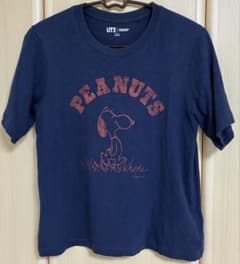 UNIQLO UT スヌーピーTシャツ ネイビー S ヴィンテージ風 ピーナッツのサムネイル