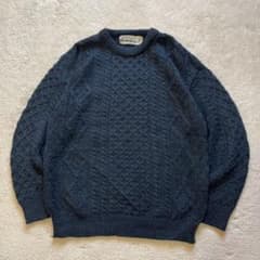 vintage 古着 アイルランド製 肉厚 フィッシャーマン アランニット